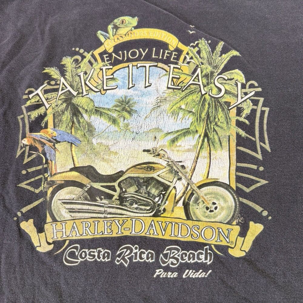 Harley Davidson Men's Costa Rica Motorcycle Collector's Edition T-Shirt XXL
